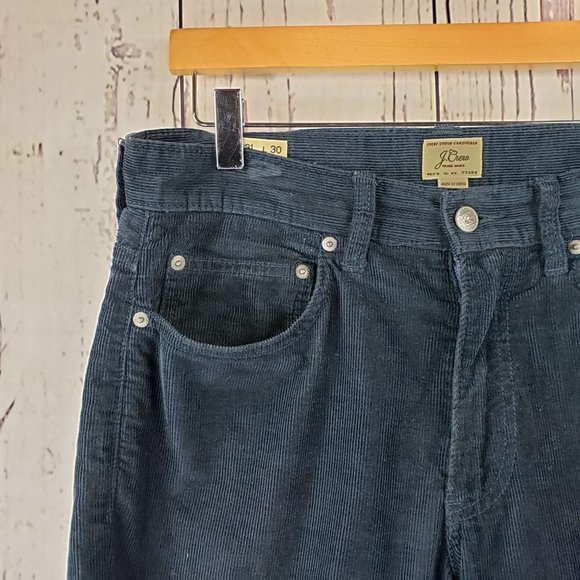 J. Crew Corduroy Jeans Womens Size 31/30 Cropped Below Waist Cotton Black - Picture 3 of 9